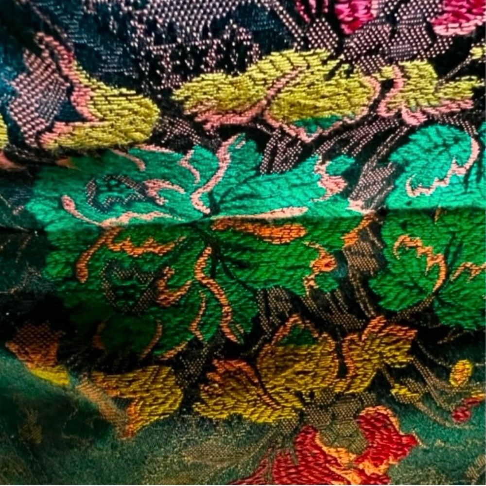 Vintage  Floral Brocade Tapestry Pencil Maxi Skirt – Red, Gold by April Cornell - Picture 10 of 16